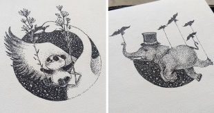 Which Newspaper Features Distinctive Portraits Called “dot-drawings” Instead of Actual Photos