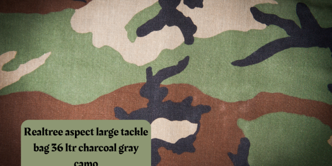 realtree aspect large tackle bag 36 ltr charcoal gray camo