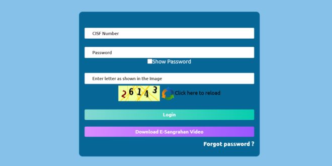 CISF Employee Corner Login
