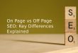On Page vs Off Page SEO